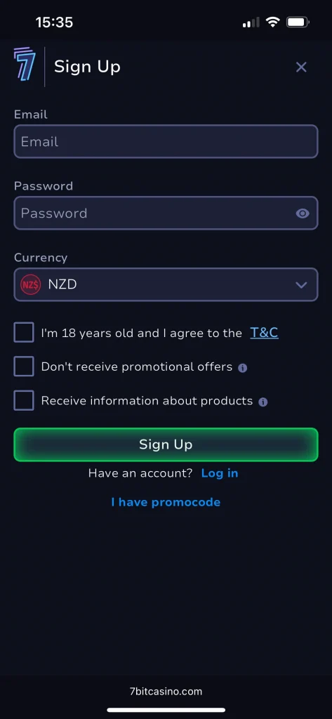 7bit casino sing up