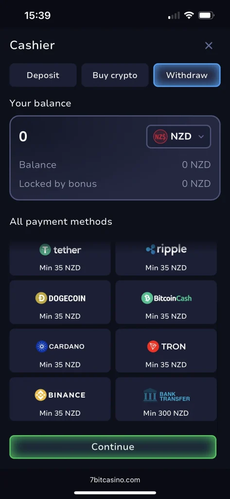 7bit casino withdrawal