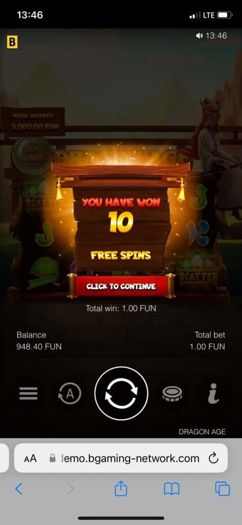 Dragons Age free spins
