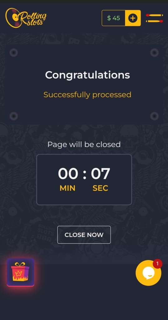 RollingSlots Casino Screen