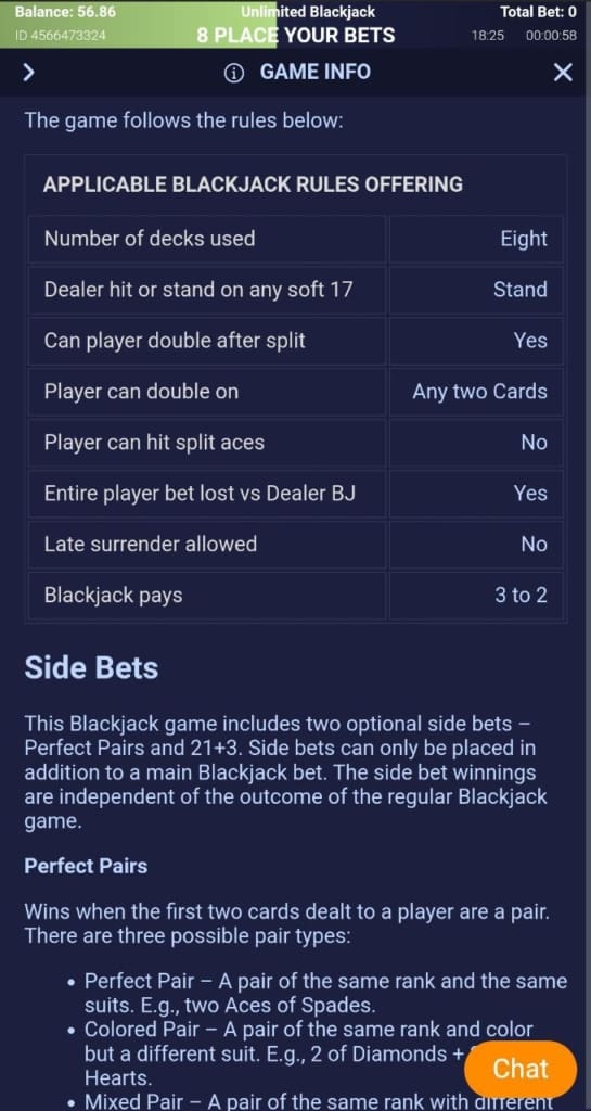 Vegadream Casino Screen