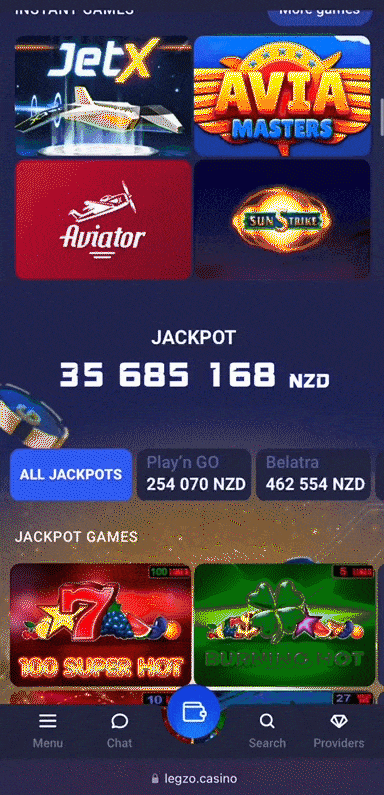 Legzo casino has a native App you can download from the Google/Apple store