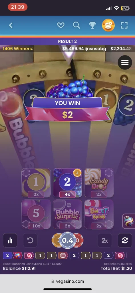 Vegasino Casino Games