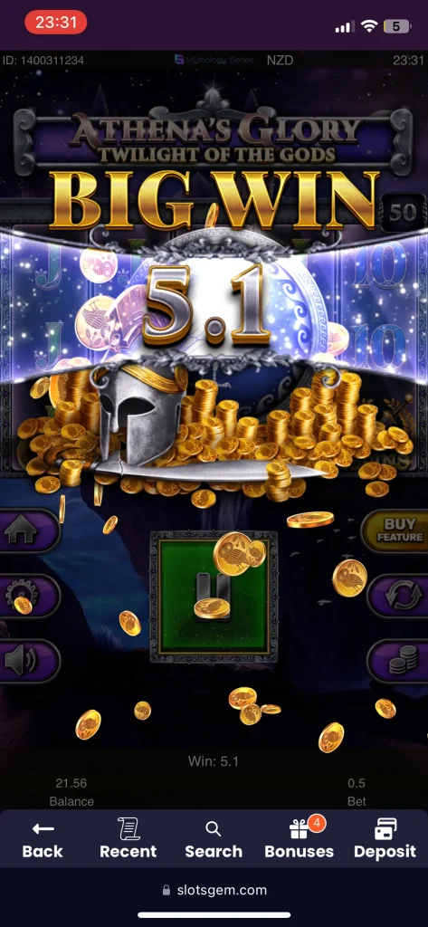 SlotsGem Casino Win