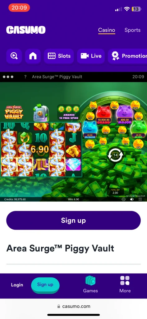 casumo casino games