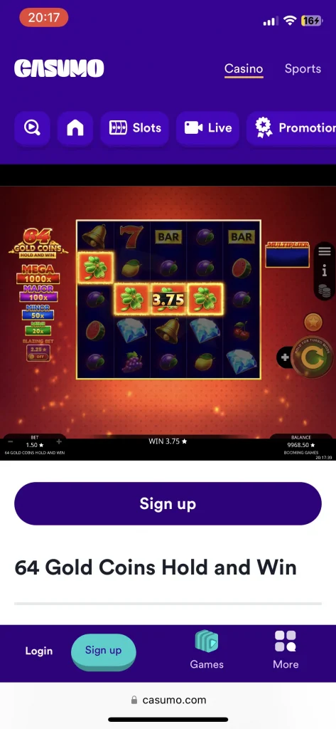 casumo casino games