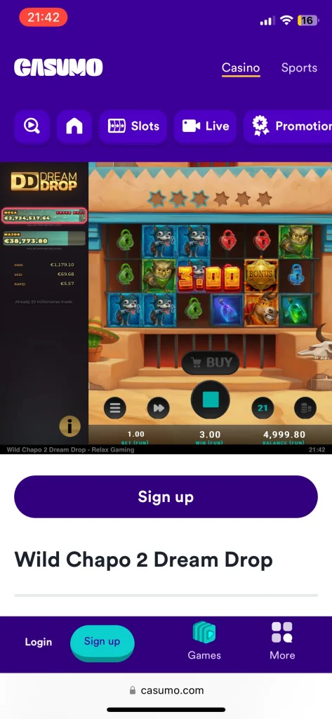 casumo casino games