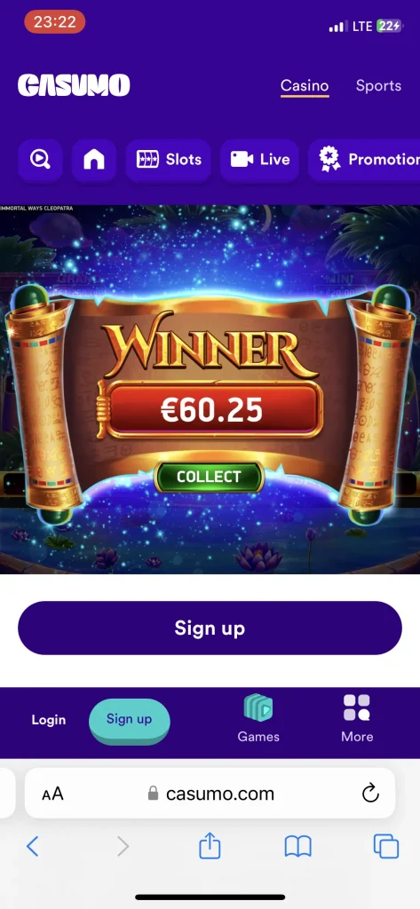 casumo casino games