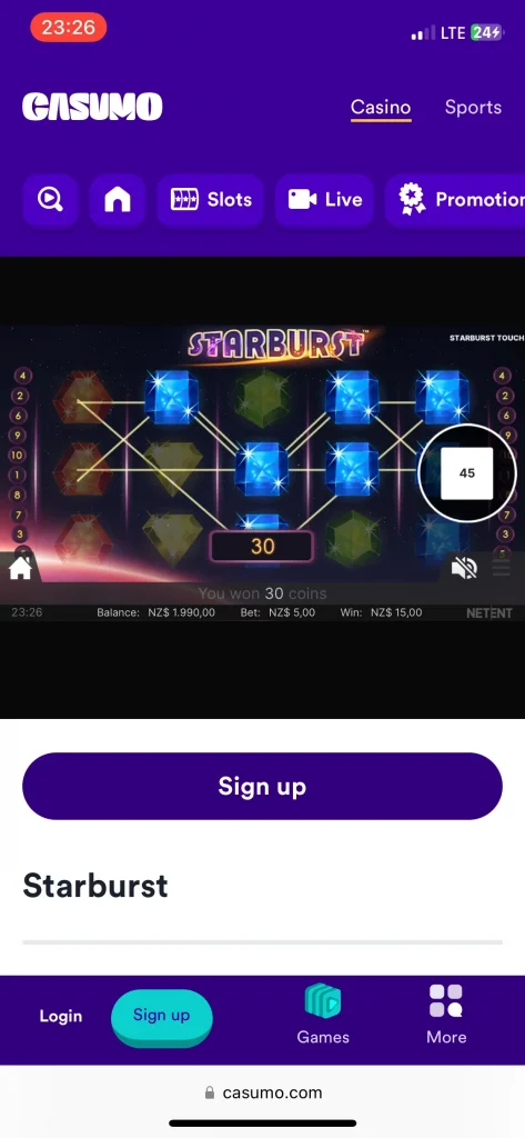 casumo casino sing up