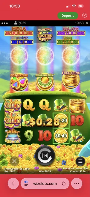 wiz slots casino game