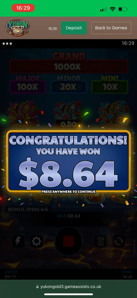 Yukon Gold Casino Game