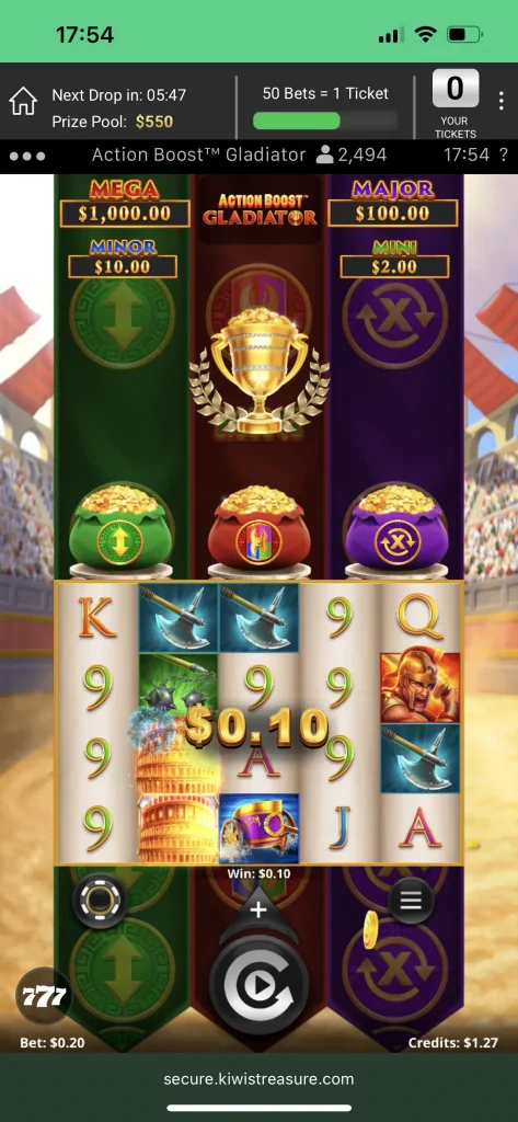 Kiwi's Treasure Casino Game