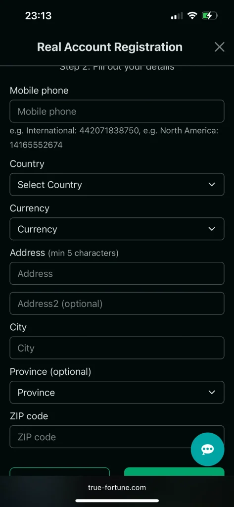 True Fortune Casino Registration