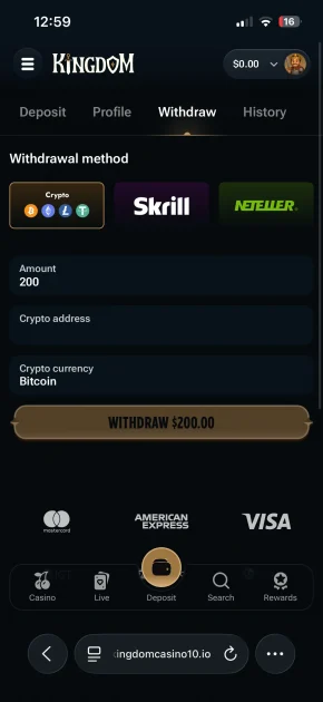 deposit casino payment